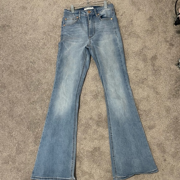 High-Rise Fitting Boot-Leg Jeans - Picture 1 of 6
